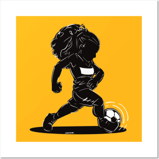 Footballer Silhouette 3 Posters and Art